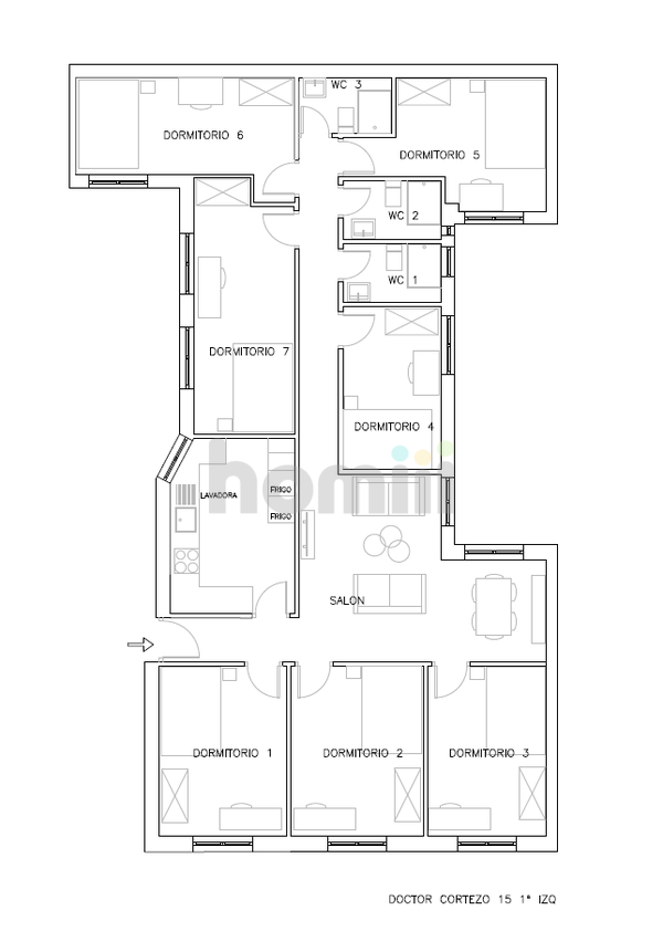 Floor plan of the house