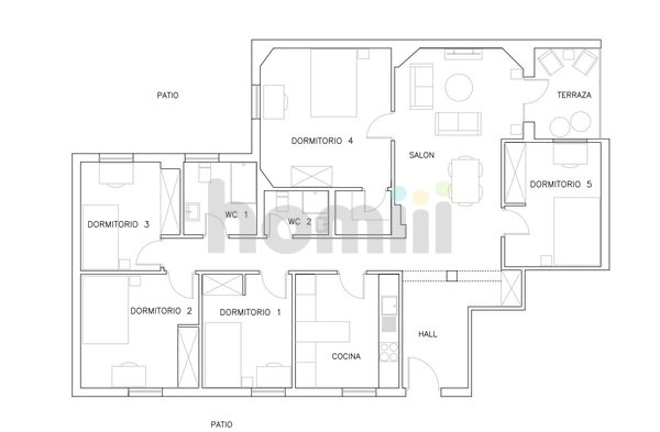 Floor plan of the house